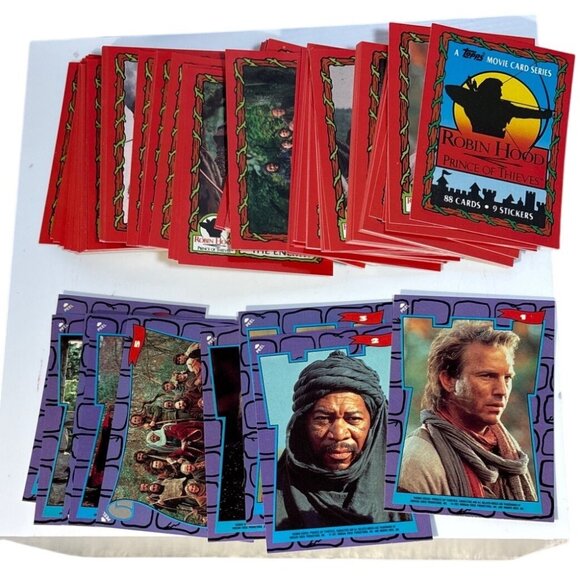 Robin Hood Prince Of Thieves Complete Card Set 88 Cards & 9 Stickers 1991 Topps - Picture 1 of 5